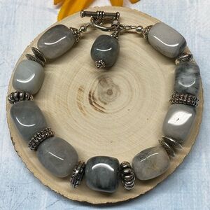 Large Size Jasper Nugget Bracelet